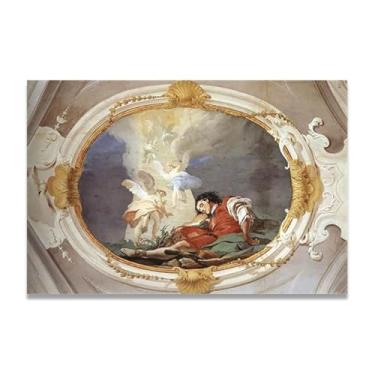 Imagem de Jacob's Dream Giovanni Battista Tiepolo Impressão em tela – Obra-prima rococó barroca, pintura escolar de Veneza, pintura a óleo decorativa para galeria doméstica 80 x 120 cm