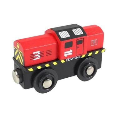 Imagem de Conjunto De Trem Magnético De Madeira Infantil Anime James Locomotiva 