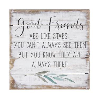 Imagem de Simply Said, INC Perfect Pallet Petites placa de madeira de 20 cm - Good Friends are Like Stars