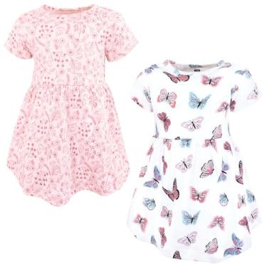 Imagem de Hudson Baby Vestidos de algodão para bebês e meninas, Borboletas doces, 6-9 Meses