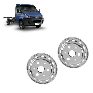 Imagem de 2 Calota Americana Gold Dianteira p MB Iveco Daily Aro 17,5 - Fabbof