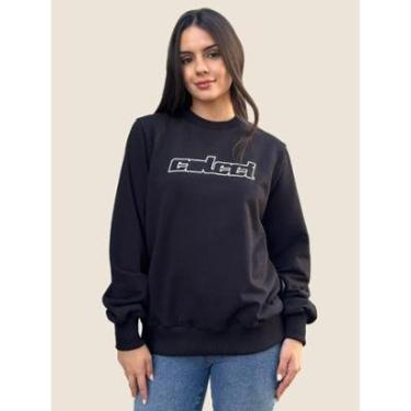 Imagem de Blusão Moletom Reto Com Logo Em Alto Relevo Colcci Cor:;Tamanho:P-Feminino