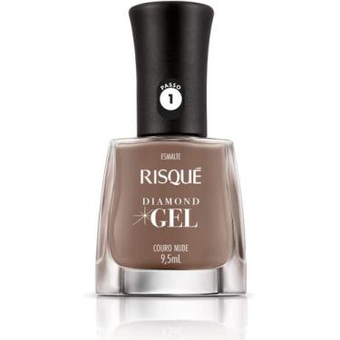 Imagem de Esmalte Risque Diamond Gel 9,5 ml - Couro Nude Revenda Barato - Risqué