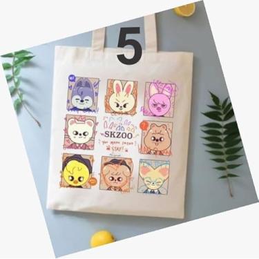 Imagem de Bolsa Eco Bag Stray Kids Skz-Skzoo Personagens Fofos - Tote Bag Unissex Adolescente Estampado 35 cm x 3 cm (5)