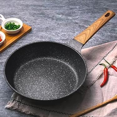 Imagem de Frigideira Com Revestimento Interno Antiaderente Aluminio 24cm Cabo Amadeirado Para Gás e Elétrico Teflon