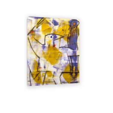 Imagem de Arte de parede Max Ernst, placa de escola de pássaros, reproduções de arte em tela pinturas famosas pôsteres impressão de Max Ernst imagens abstratas decoração de parede 110 x 80 cm (43 x 31 pol.)