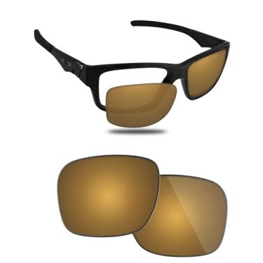 Imagem de Fiskr Lentes polarizadas de substituição compatíveis com óculos de sol Oakley Jupiter Squared OO9135, resistente a impactos e ajuste perfeito, Bronze metálico, One Size