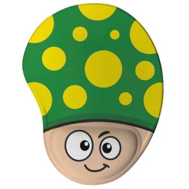 Imagem de Mouse pad Ergonômico Cogumelo Games Presente Criativo Geek cor:Verde