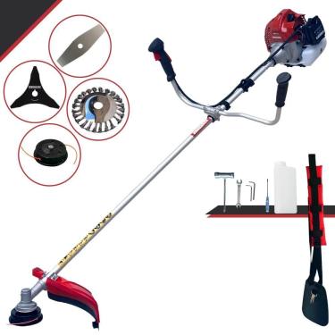 Imagem de Roçadeira Aparador de Grama Kawashima BCJ521-L À Gasolina 52cc 2,5HP 4 Em 1 Com Carrete...