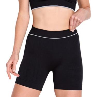 Imagem de Bermuda Feminina Sem Costura Sport Academia Trifil Cintura Alta Fitnes