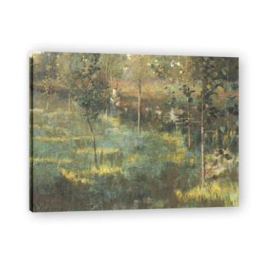 Imagem de Fishing In Loin John Lavery Iconic Realist Portrait & War Scene Canvas Art – Decoração de parede irlandesa atemporal para casa emoldurada 30 x 39 cm