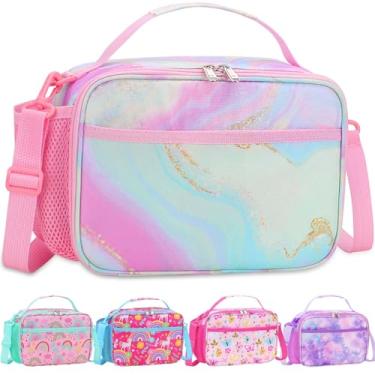 Imagem de RHCPFOVR Lancheira infantil – Lancheira isolada para meninos e meninas, lancheira lavável e reutilizável à prova de vazamento para escola e creche