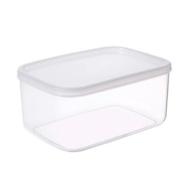 Imagem de Organizador da geladeira Capacidade de armazenamento grande plástico fresco Mantendo a lancheira Caixa de armazenamento da geladeira 900ml