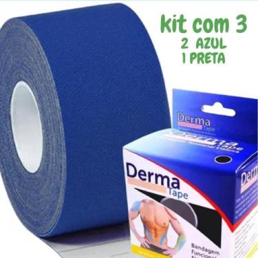Imagem de Bandagem funcional elastica 5x5m- kinesio- dermatape- kit - DERMA TAPE