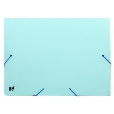Imagem de Pasta Organizadora Plástica Aba Elástica Com Lombo 20mm Yes, Azul Past