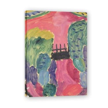 Imagem de NHLDZYH Pôster de arte expressionista. (Caminho Vermelho 2) por Alexej von Jawlensky. Pinturas a óleo famosas. Decoração de parede de sala de estar ou escritório. Moldura interna 50 x 70 cm - 19,6 x