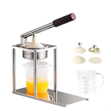 Imagem de HENGJINGTR Suco de laranja comercial prensa, prensa de limão manual, alta eficiência de extração de suco sem resíduos, para espremedor de laranja, limão, fácil de limpar