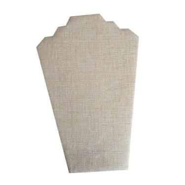 Imagem de Baoblaze Suporte para exibição de colar, joias, mostruário de busto, decoração, colar dobrável, cavalete para galeria, casa, Bege
