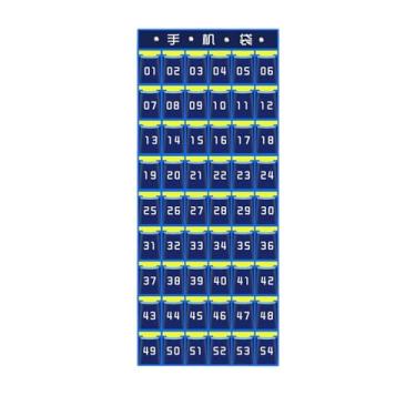 Imagem de YWJLQH Bolsa para suporte de celular, bolsa de armazenamento, suporte de parede numerado para pendurar na porta, bolso para sala de aula, organizador de, 54 Bolsos 67 X141cm