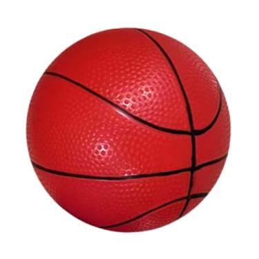 Imagem de Almencla Bola esportiva para crianças, brinquedos para áreas internas e externas, bola de playground leve e portátil, bolas pequenas macias para lembrancinhas, Basquete Vermelho