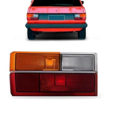Imagem de Lanterna Traseira Gol 1980/1986 Ambar Friso Cromado