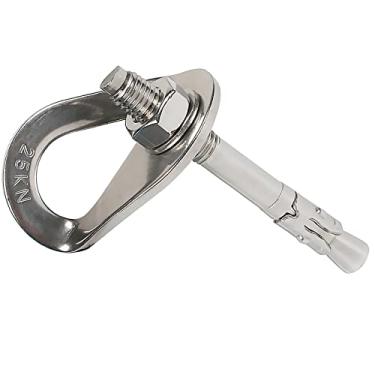 Imagem de AOKWIT Conjunto de ganchos de âncora 30KN, ganchos de âncora de escalada resistentes e parafuso de expansão de aço Piton seguro para escalada em rocha ponto fixo (M10 30KN - 1 pacote)