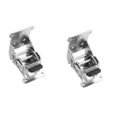 Imagem de Bothyi 2x Suportes dobráveis, extensão de trava, suporte resistente com parafuso, dobradiças autotravantes para cadeiras de escritório, mesas, pernas de, Prata