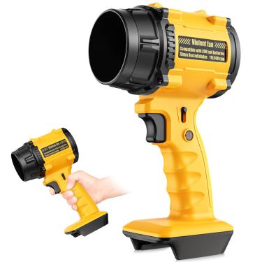 Imagem de Rozlchar Soprador de folhas elétrico sem fio compatível com baterias DeWALT 20V (sem bateria), soprador turbo portátil de velocidade variável com motor potente, limpador portátil de poeira/neve para