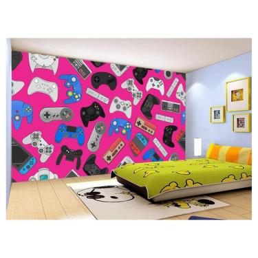 Imagem de Papel De Parede 3D Infantil Controle Game Jogo 3,5M Azs228