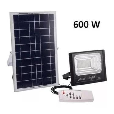 Imagem de Luz LED solar 600W com painel separado+controle remoto - Lightbek Offi