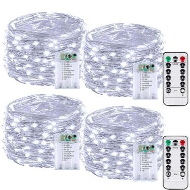 Imagem de Fairy Lights BOSSERN 60LED, 20m, operado por bateria, pacote com 4