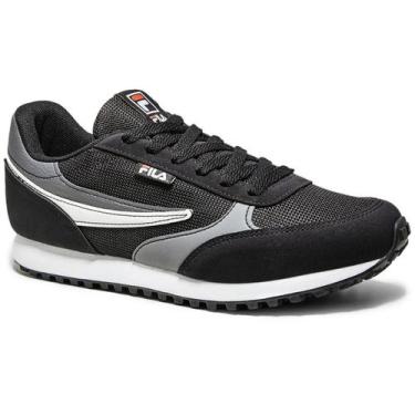Imagem de Tênis Fila Renno Classic Masculina - Grafite e Branco, 42