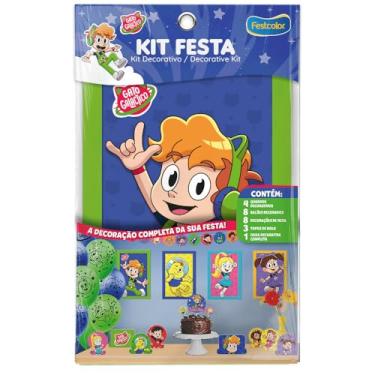 Imagem de Kit Festa 24 Pecas Gato Galactico - Embalagem com 1 unidade.