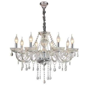 Imagem de Hevvy Lustre Valentina, 8 Lâmpadas, Bivolt, Cristal Transparente - SL-5834/H8 TR, WEE LUSTRES