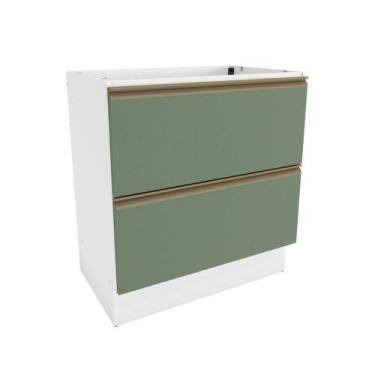 Imagem de Balcão 2 Gavetas Kappesberg Celeste 100% Mdf Oliva 80cm
