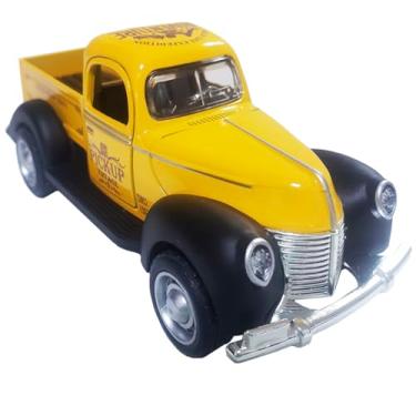 Imagem de Miniatura Carrinho De Ferro Pickup Retro Caminhonete Ford1940 Vintage Coleção (Amarelo)