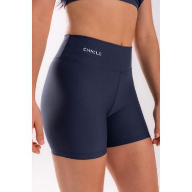 Imagem de Short Feminino Azul Básico Poliamida - Chiclé moda fitness, GG