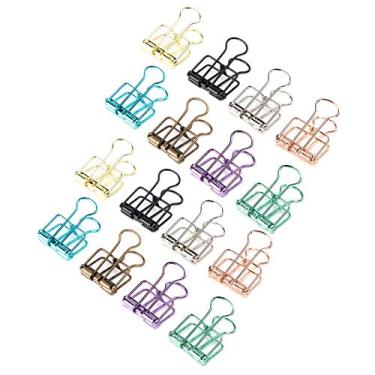 Imagem de Zerodis Clipes de Pasta Oca Grampos de Fio de Metal Multi Cor Clipes de Cauda de Andorinha para Escritório e Organização Doméstica Material de Escritório (S)