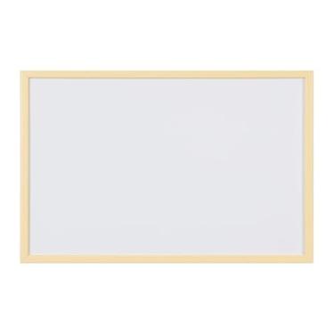 Imagem de MasterVision Quadro branco magnético Pastel Collection para apagar a seco, moldura MDF amarela colorida, 40 x 30 cm