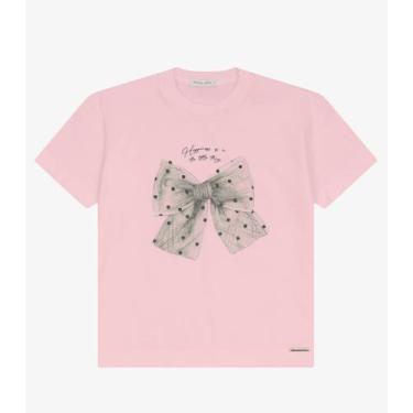 Imagem de Camiseta feminina em Meia Malha Trick Nick Rosa, 12, Rosa