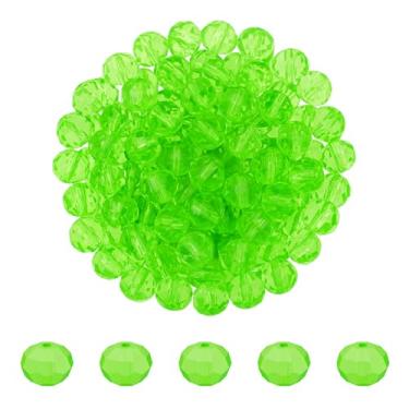 Imagem de Mandala Crafts Contas de cristal briolette verde neon de 8 mm – 400 contas de vidro facetadas para fabricação de joias, suprimentos de contas, artesanato DIY, pulseiras, colares, brincos e contas