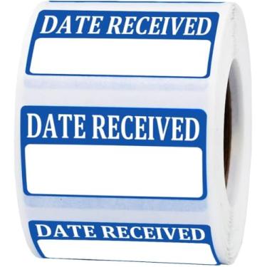 Imagem de Etiquetas adesivas com data de recebimento, 5 x 2,5 cm, adesivos de codificação de cores, etiquetas médicas para inventário, embalagem, manuseio, movimentação (500 peças)
