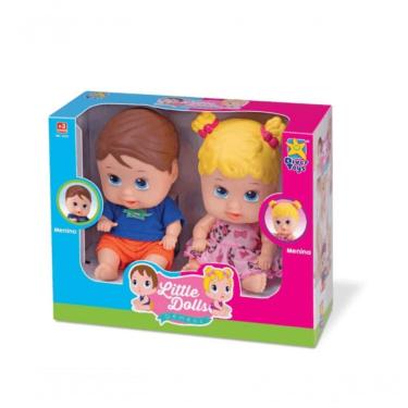 Imagem de Boneca Little Dolls Gêmeos Menino E Menina - Divertoys