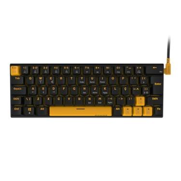 Imagem de Teclado Mecânico 60% PCYes Kuromori Voyager Edition – Switch Outemu Blue – LED Amarelo – ABNT2 – KMVY60BL