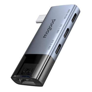 Imagem de MOGOOD Hub tipo C 4 em 1, adaptador multiporta USB C de 5 Gbps, divisor PD tipo C de 100 W, compatível com iPhone, iPad, MacBook, laptop
