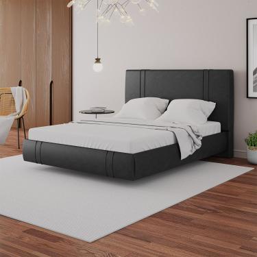 Imagem de Cama Flutuante Star Queen Size Couro Ecológico Pu - Skybox Pu Preto