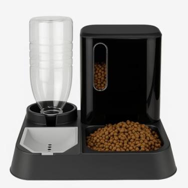 Imagem de Bebedouro e Comedouro Automático para Pets, Capacidade 3L, Material Durável Atóxico, Base Antiderrapante, Ideal para Cães e Gatos