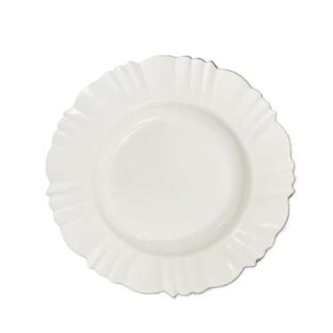 Imagem de Pratos Pétala Plastico Redondo Fundo (Branco)