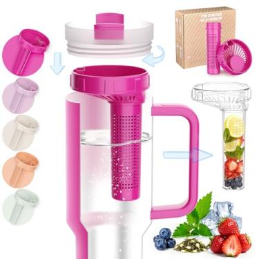 Imagem de Infusor de chá Stanley para copo de 850 g e copo de 1134 g, acessórios para copos Stanley | Trava giratória para chá à prova de vazamento, frutas e bebidas frias | reutilizável, livre de BPA, pode ser