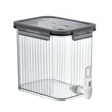 Imagem de Suqueira com Torneira Reservatório 3,5 Litros Dispenser Refresqueira Bebidas Água Sucos Plástica Transparente Cozinha